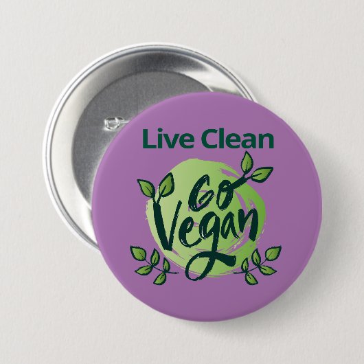 Die Zukunft ist Veganes Design Button (Vorne & Hinten)
