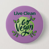 Die Zukunft ist Veganes Design Button (Vorderseite)