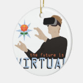 Die Zukunft ist virtuell Keramikornament (Links)
