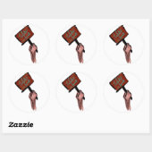 Die Zukunft ist weiblich Runder Aufkleber (Blatt)