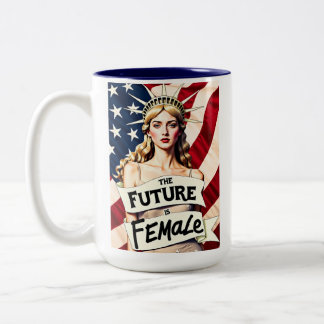 Die Zukunft ist weiblich Zweifarbige Tasse