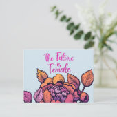 Die Zukunft ist weibliche Buchstaben Postkarte (Stehend Vorderseite)