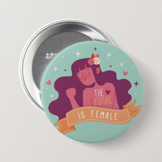 Die Zukunft ist weibliche Schaltfläche Button (Vorne & Hinten)