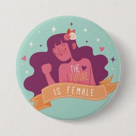 Die Zukunft ist weibliche Schaltfläche Button