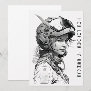 Die Zukunft ist weibliche Wandkunst, die Zukunft w Einladung