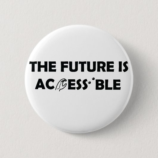 Die Zukunft ist zugänglich ASL-Gebärdensprache Bra Button (Vorderseite)