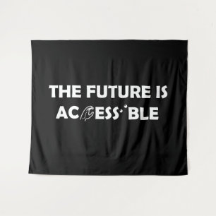 Die Zukunft ist zugänglich ASL-Gebärdensprache Bra Wandteppich