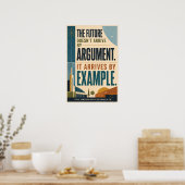 Die Zukunft kommt durch Beispiel MCM-Stil Poster (Küche)
