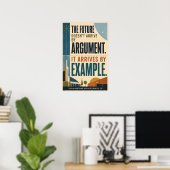 Die Zukunft kommt durch Beispiel MCM-Stil Poster (Heimbüro)