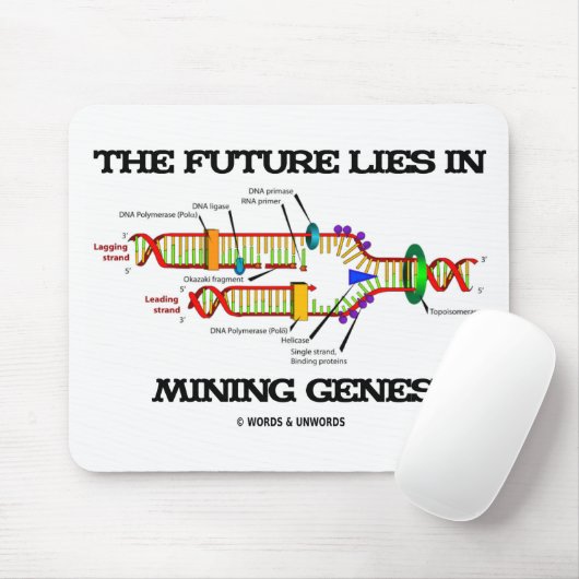 Die Zukunft liegt in Bergbaugenenen (DNA-Replikati Mousepad (Mit Mouse)