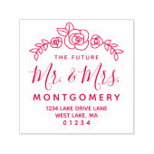 Die Zukunft Mr. & Mrs Laurel Wreath Rücksendeadres Permastempel (Design)