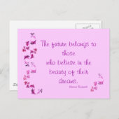 Die Zukunft Postkarte (Vorne/Hinten)