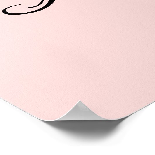 Die Zukunft - rosa Kalligrafie - Inspirationspopst Poster (Ecke)