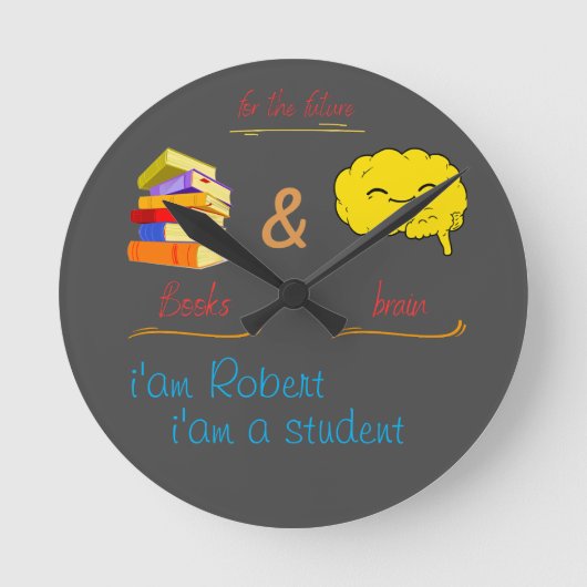 die Zukunft Runde Wanduhr (Vorderseite)