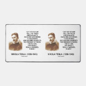 Die Zukunft sagen, die Wahrheit Nikola Tesla Zitat Schreibtischunterlage (Vorderseite)