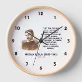 Die Zukunft sagen, die Wahrheit Nikola Tesla Zitat Uhr (Vorderseite)