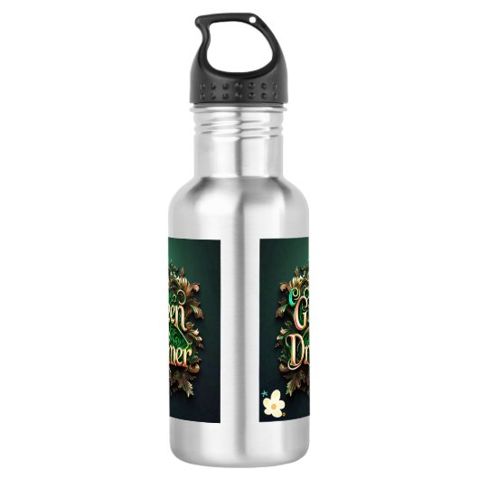 "Die Zukunft sichern" Edelstahlflasche (Rückseite)