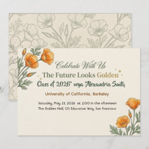 Die Zukunft sieht golden aus Flachkarte Termin vor Save The Date