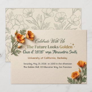 Die Zukunft sieht golden aus Flachkarte Termin vor Save The Date