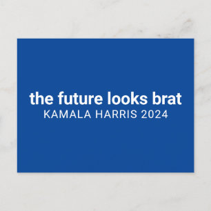 Die Zukunft sieht wie brat kamala harris 2024 blau Postkarte