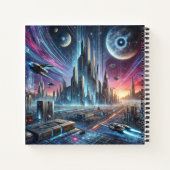 Die Zukunft vorstellen: Ein Sci-Fi-Notebook Notizblock (Rückseite)