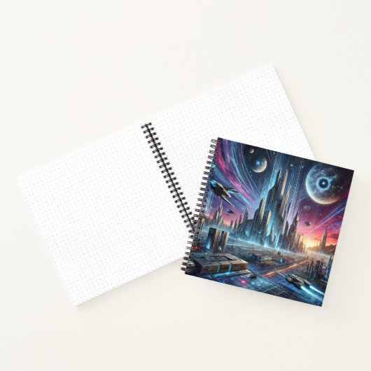 Die Zukunft vorstellen: Ein Sci-Fi-Notebook Notizblock (Innenseite)