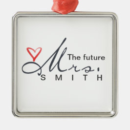 Die zukünftige Frau - fertigen Sie Ihre Selbst Silbernes Ornament