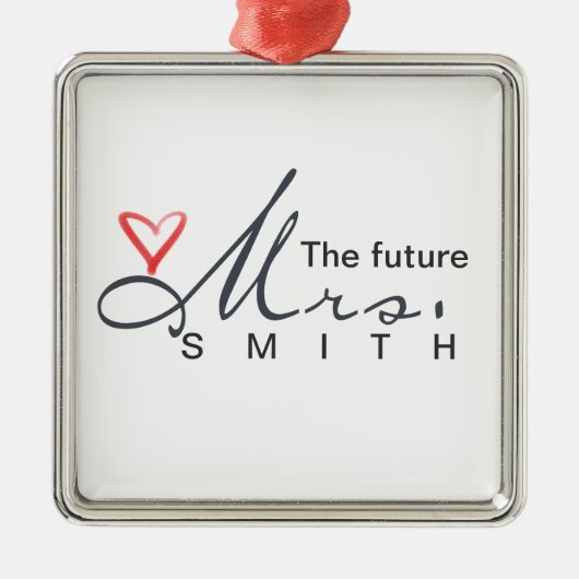 Die zukünftige Frau - fertigen Sie Ihre Selbst Silbernes Ornament (Vorne)