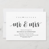 Die zukünftige Mr. and Mrs., Engagement Party lädt Einladung (Vorderseite)