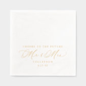 Die zukünftige Mr. & Mrs. Custom Engagement Party Servietten Mit Folie (Vorderseite)