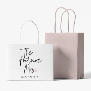 Die zukünftige Mrs und Ihr Name   Modernes Schönhe Große Geschenktüte