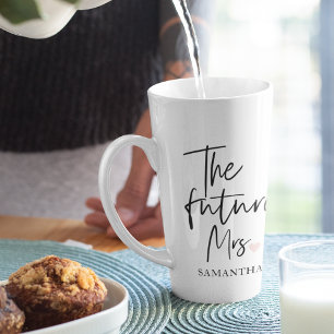Die zukünftige Mrs und Ihr Name   Modernes Schönhe Milchtasse