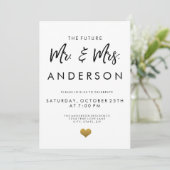 Die zukünftige Partei Mr. und Mrs. Engagement Einladung (Stehend Vorderseite)