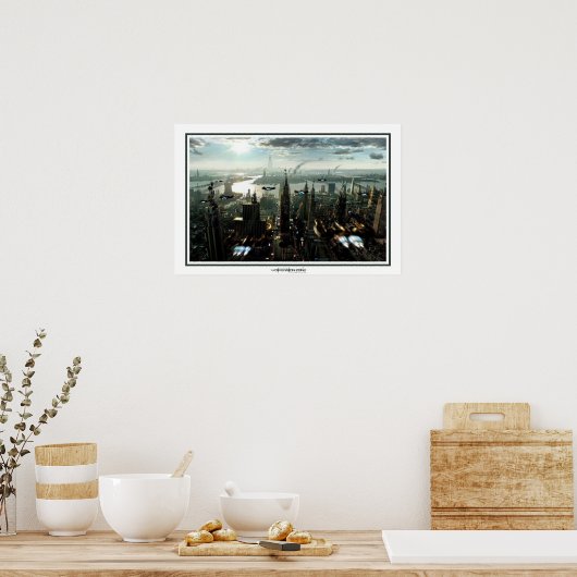 Die zukünftige Stadt Poster (Küche)