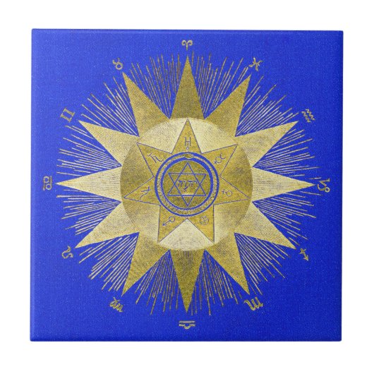 Die zunehmenden Anzeichen, der Einfluss des Zodiak Fliese (Vorderseite)