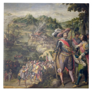 Die Zurückeroberung von St. Kitts, 1629 Fliese