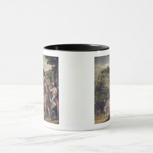 Die Zurückeroberung von St. Kitts, 1629 Tasse (Zentrum)