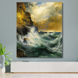 Die zurückweichende Welle von Moran, 1909 Leinwanddruck