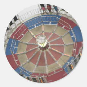Die Zusammenfassung Amusment Park-Fahrt Runder Aufkleber