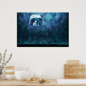 Die zwei auf dem Mond Poster (Küche)