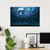 Die zwei auf dem Mond Poster (Heimbüro)