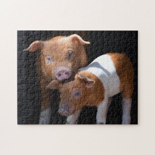 Die zwei Baby-Schweine Puzzle (Horizontal)