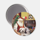 Die zwei bärtigen Colliese des Weihnachtsmanns Magnet (Vorderseite/Rückseite)