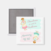 Die zwei Extreme der Verpflegung Magnet (Vorderseite/Rückseite)