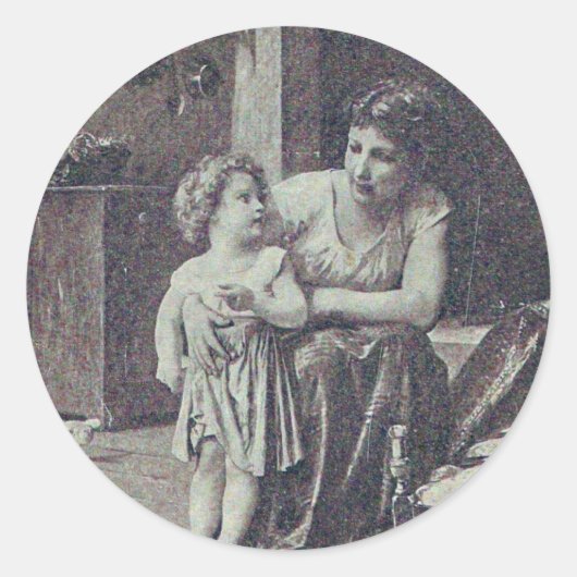 Die zwei Familien Runder Aufkleber (Vorderseite)