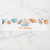 Die zwei Flaschenmarken des Mondes Wasserflaschenetikett (Einzelnes Label)