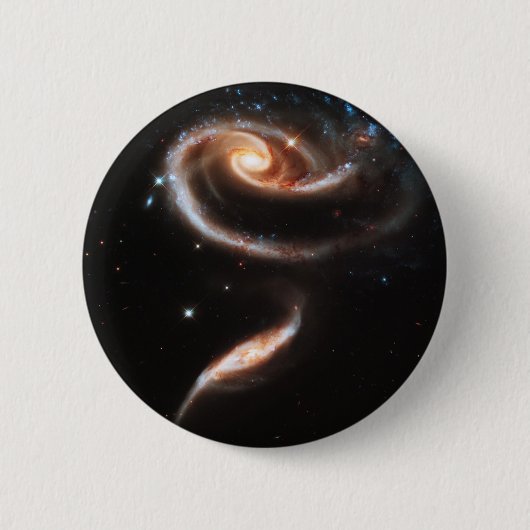 Die zwei Galaxie-spielt aufeinander Button (Vorderseite)