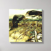 Die zwei Krähen oder die Twa-Korbweide machen eine Leinwanddruck (Vorderseite)