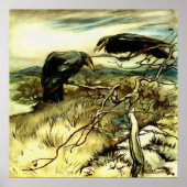 Die zwei Krähen oder die Twa-Korbweide machen eine Poster (Vorne)