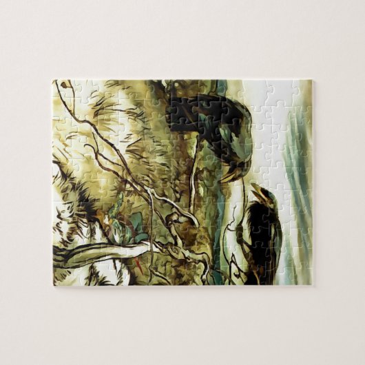 Die zwei Krähen oder die Twa-Korbweide machen eine Puzzle (Horizontal)